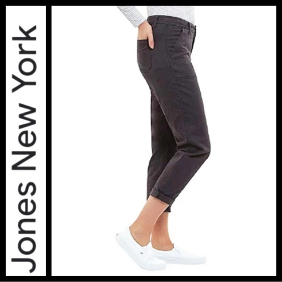 NWT Jones NY The Chino Crop Relaxed Fit Pants - Picture 2 of 7